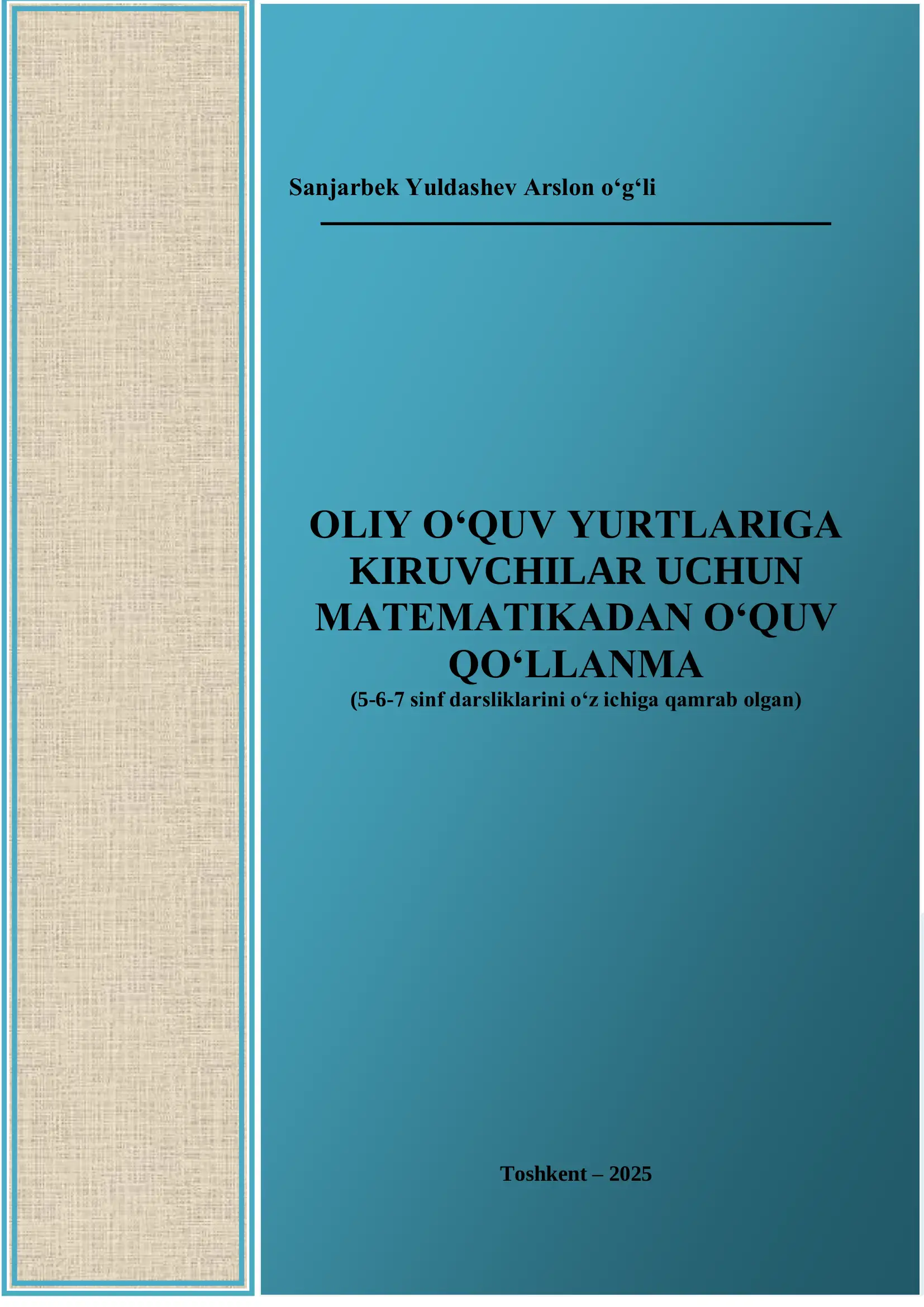 Matematikadan abituriyentlat uchun o'quv qo'llanma