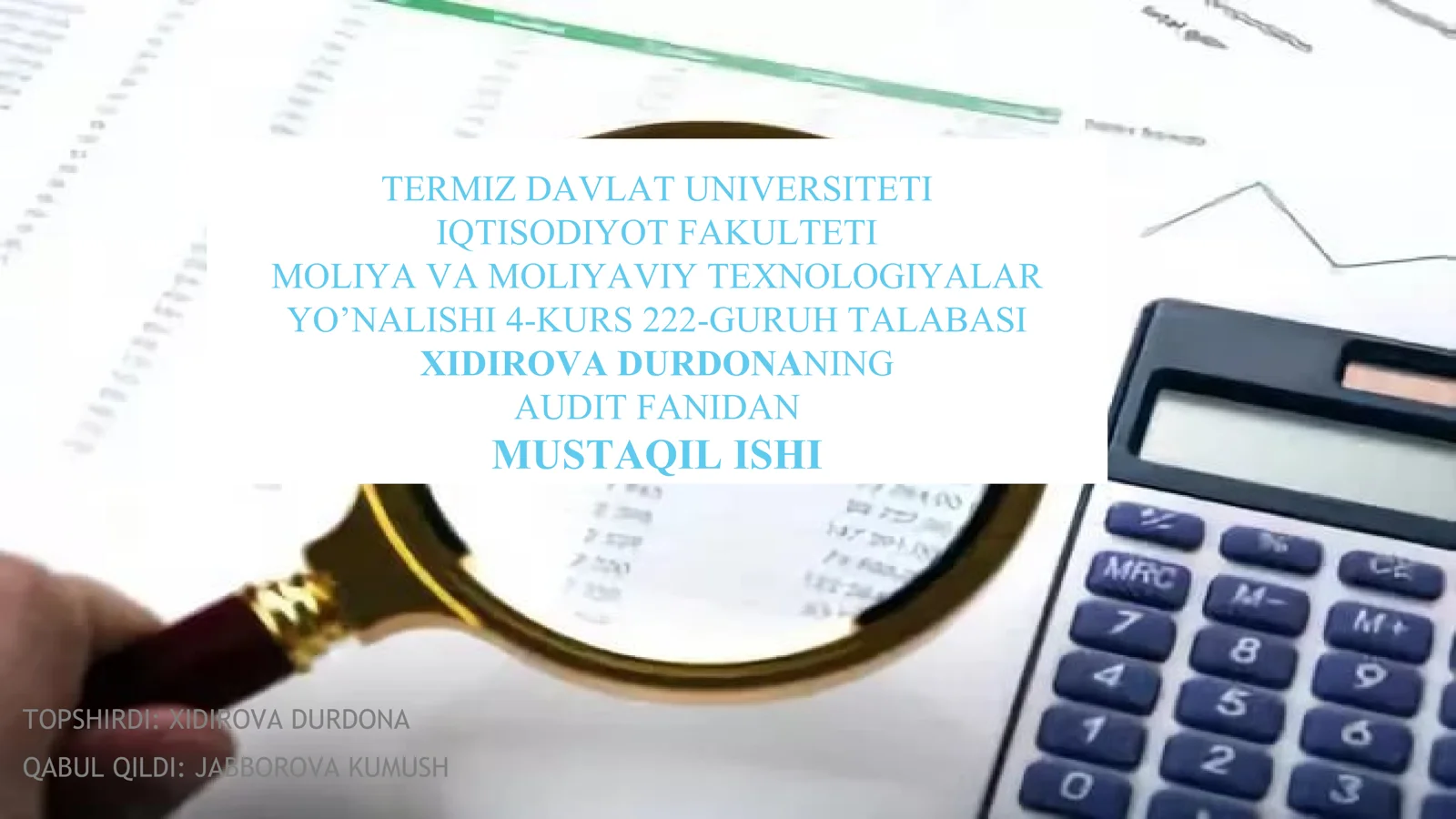 Auditni rejalashtirishning tamoyillari