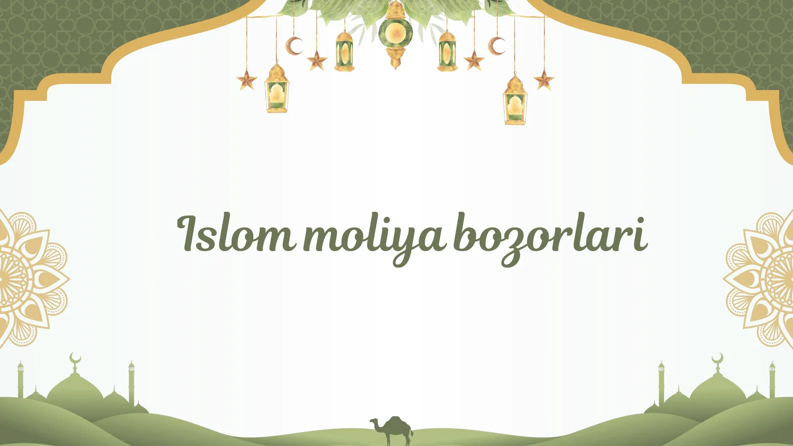 Islom moliya bozorlari