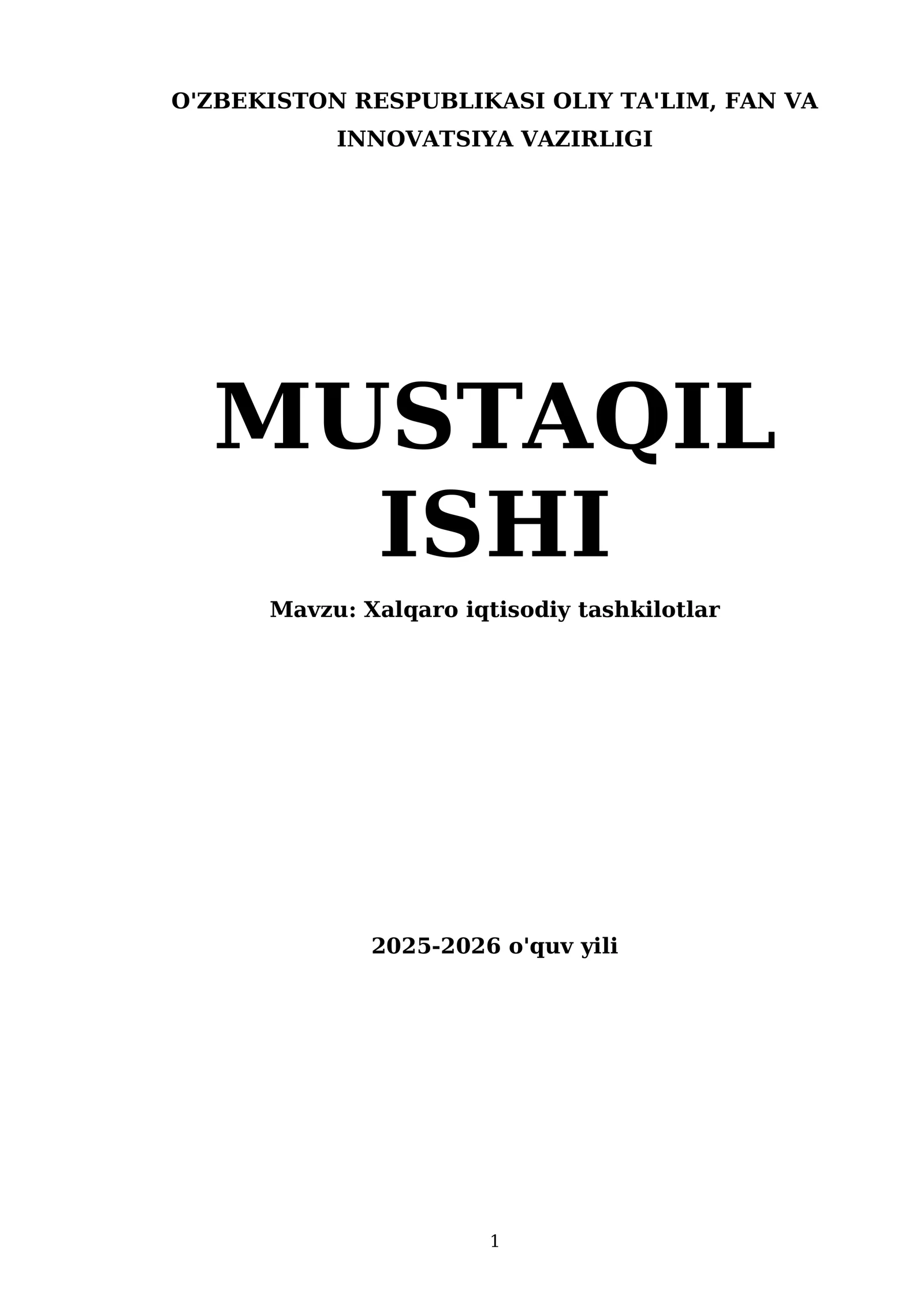 Xalqaro iqtisodiy tashkilotlar