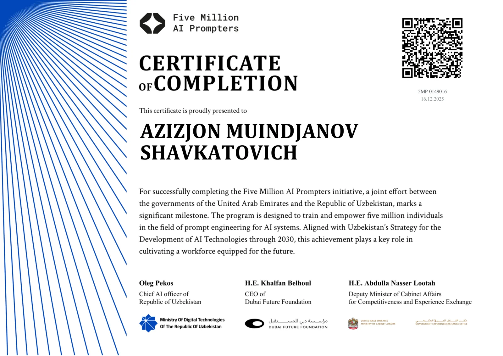 AZIZJON MUINDJANOV SHAVKATOVICH