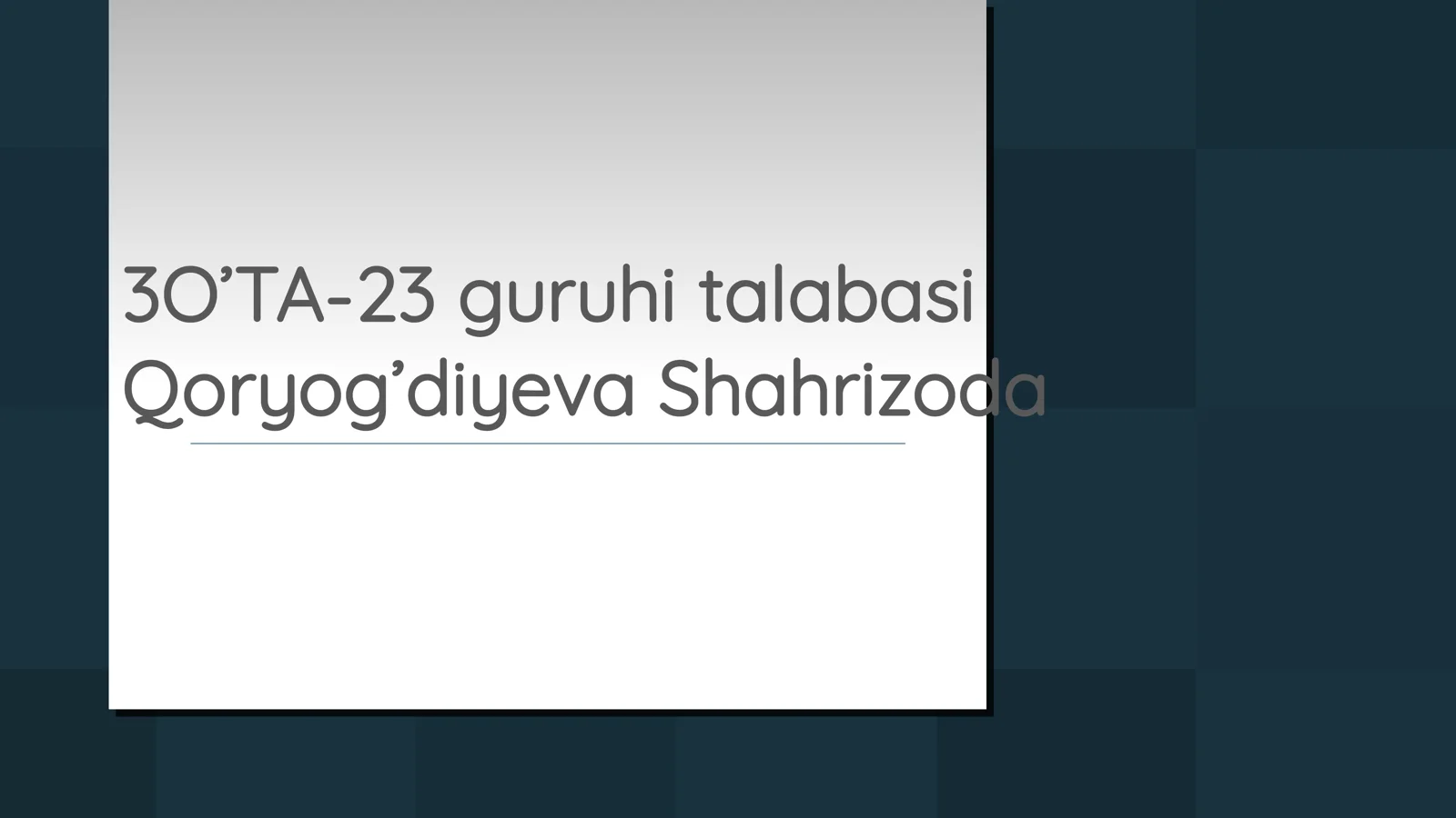 Dars ishlanmalari shakli, tuzilishi va mohiyati