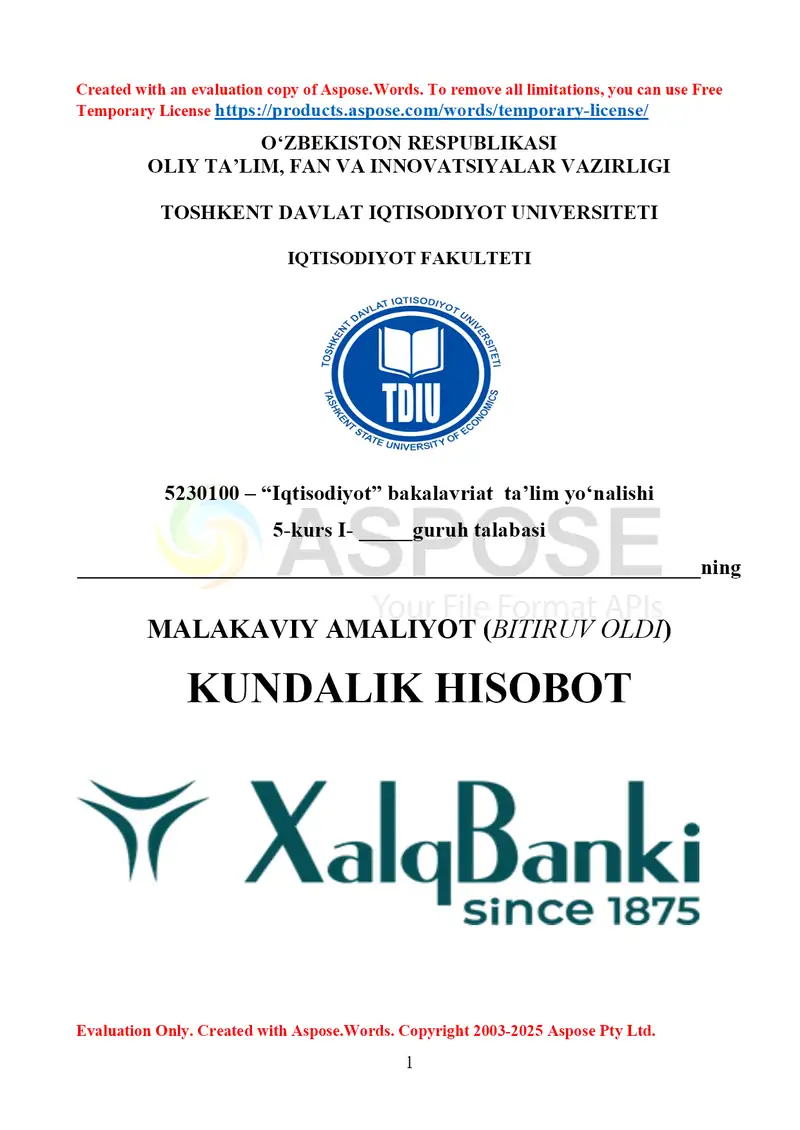 xalq banki hisobot       Xalq banki amaliyot hisobot    xalq banki malakaviy amaliyot  xalq banki praktika