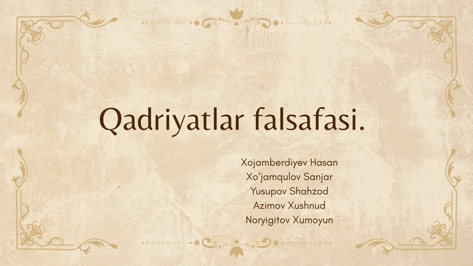 Qadriyatlar falsafasi
