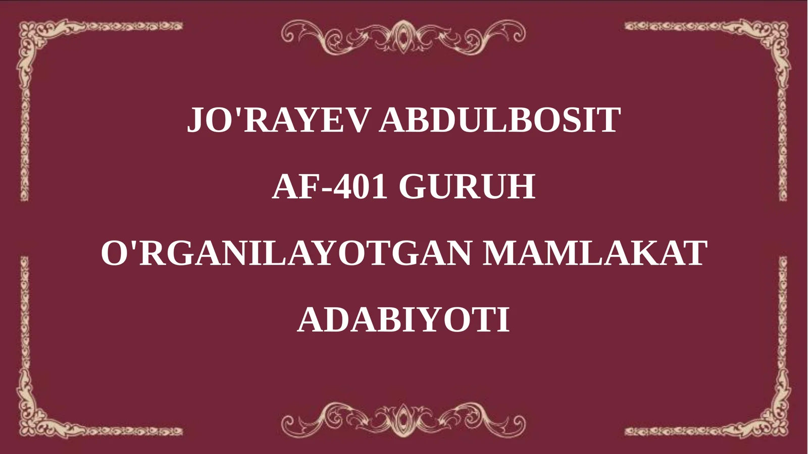 ARABLARDA NOTIQLIK AN’ANALARI