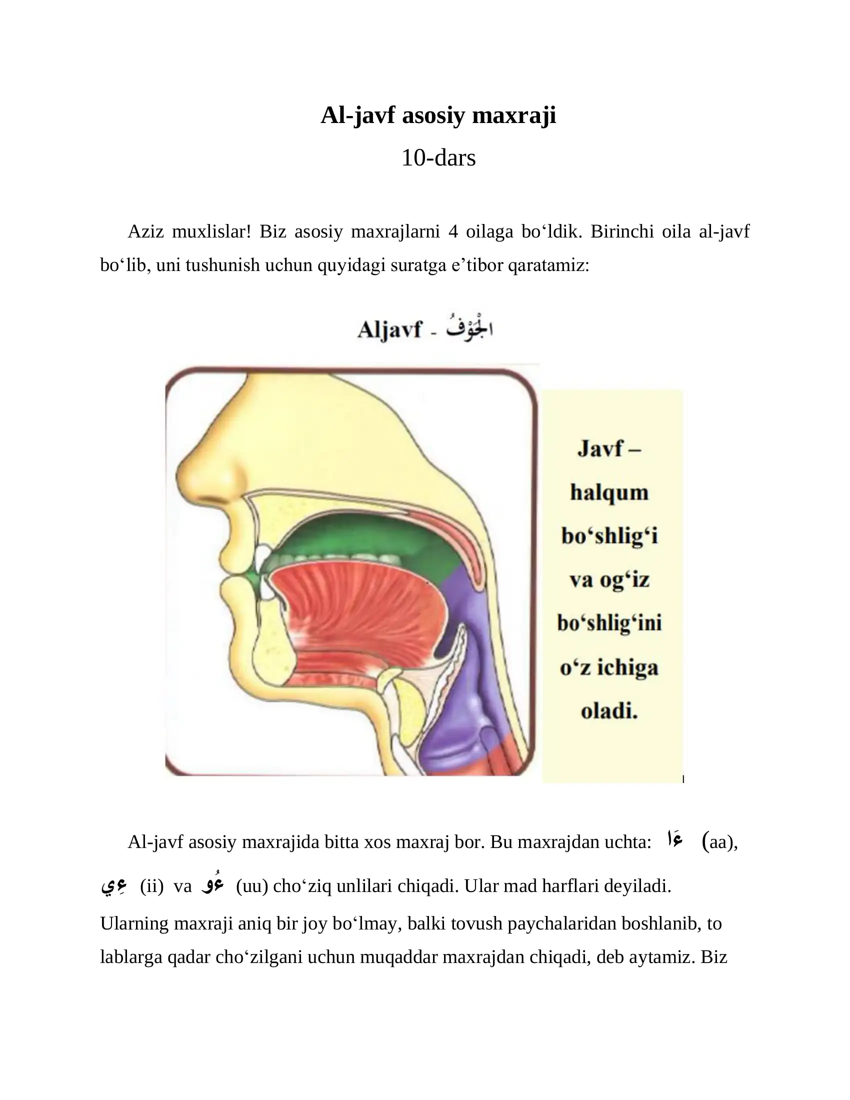 Al-javf asosiy maxraji