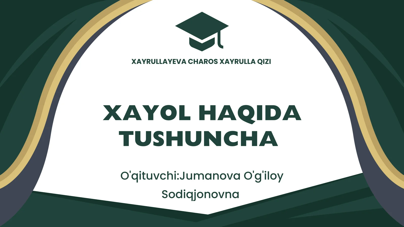 xayol haqida tushuncha prezentatsiya