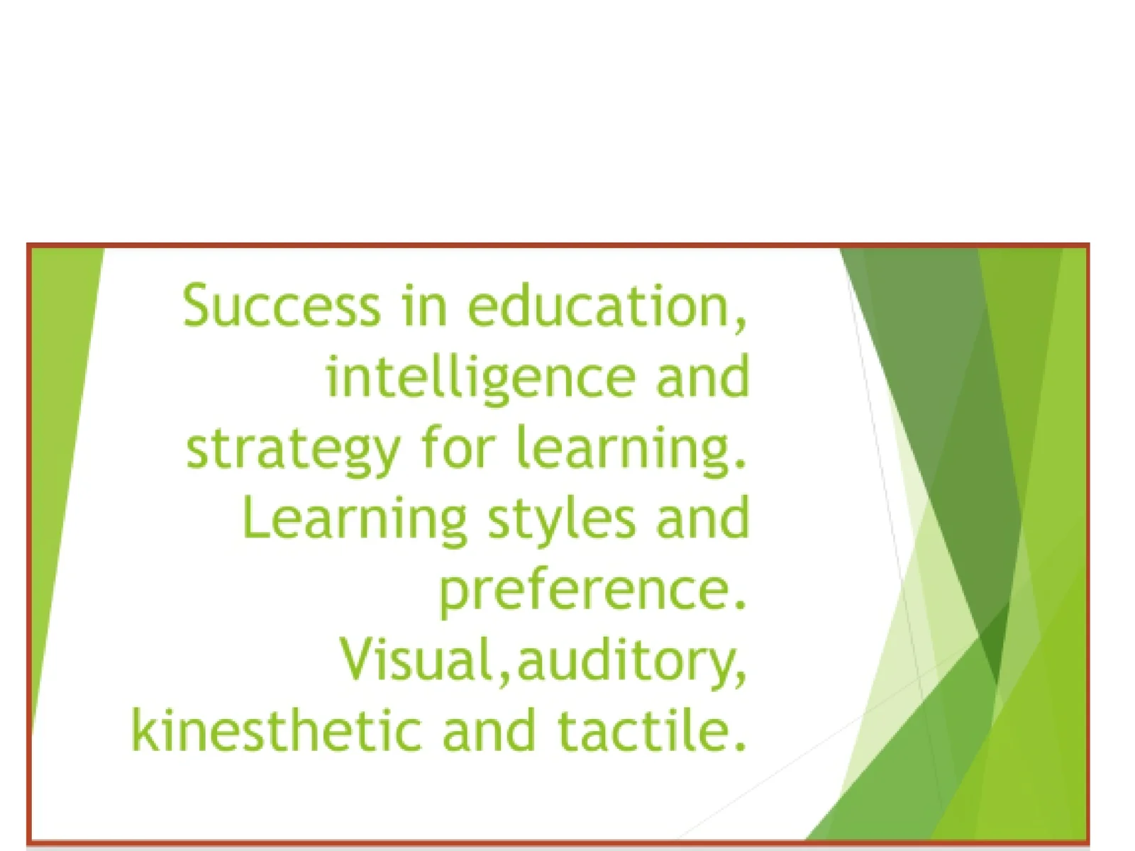 Learning styles