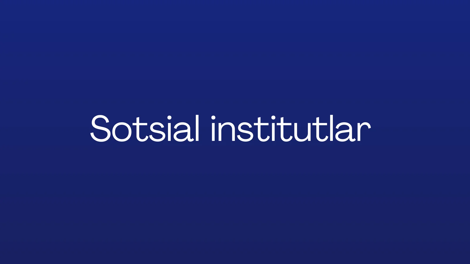 Sotsial institutlar