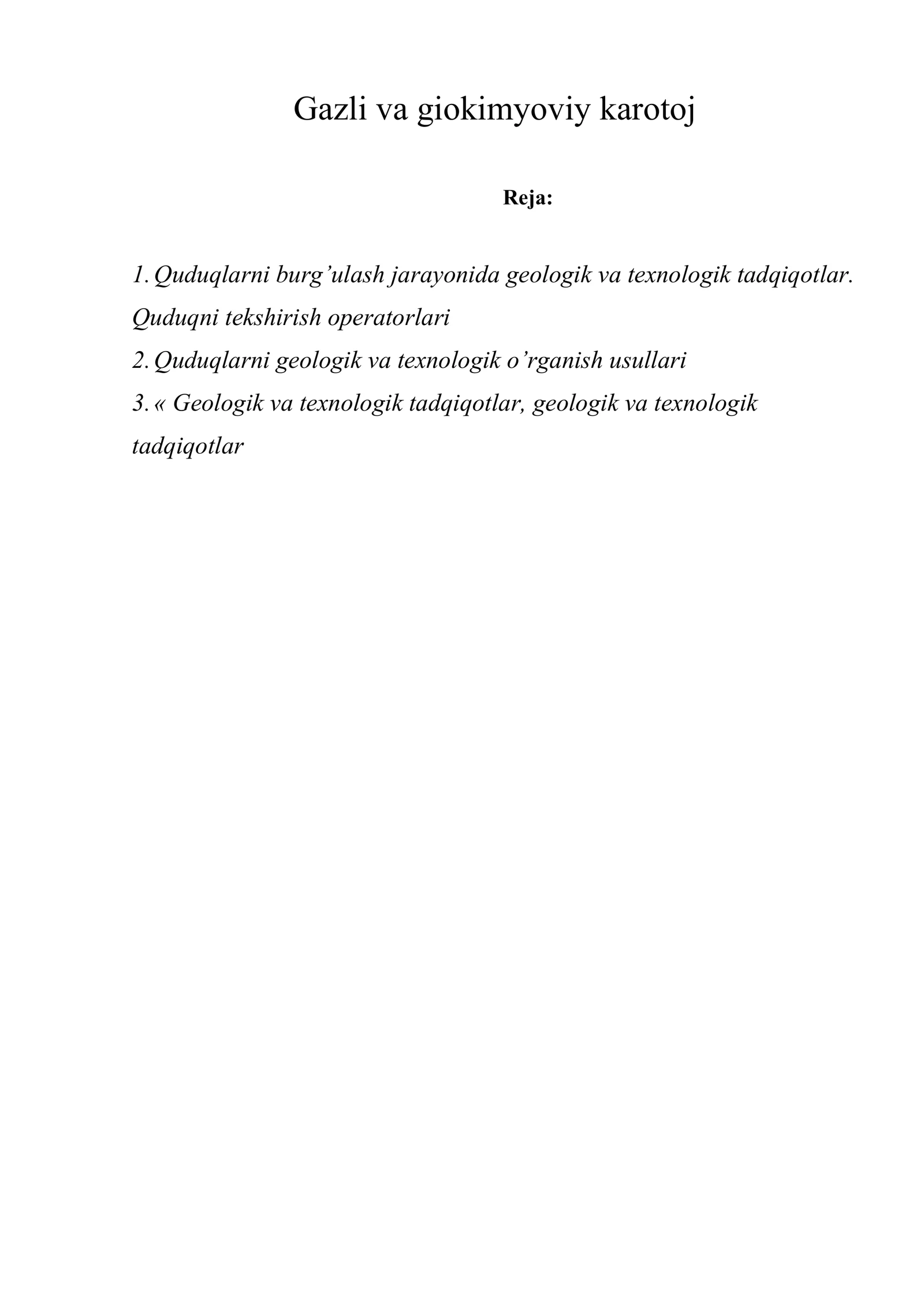 Gazli va giokimyoviy karotoj