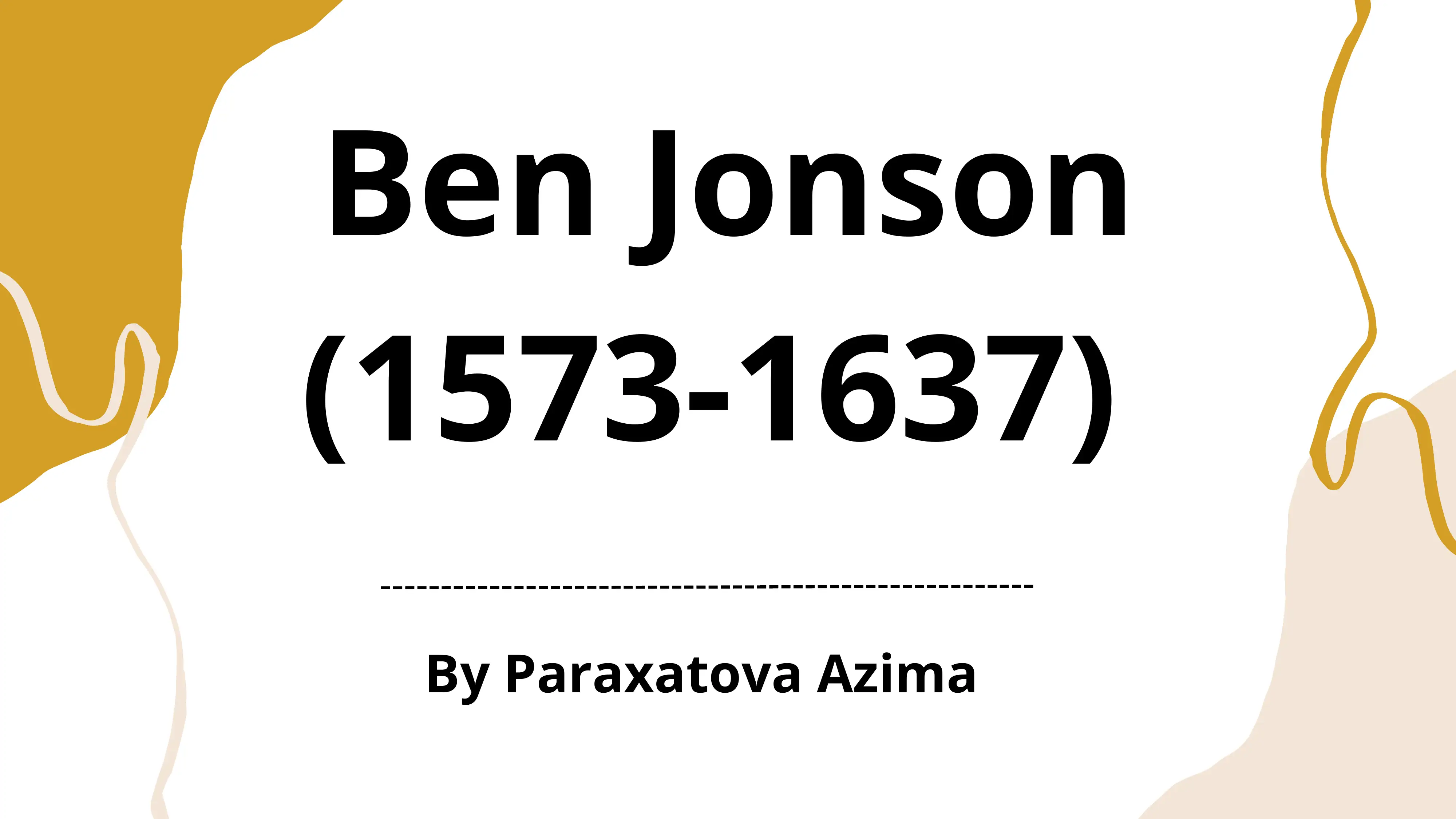 Ben Jonson