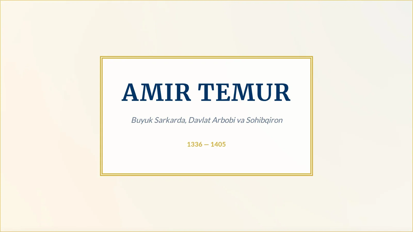 AMIR TEMUR