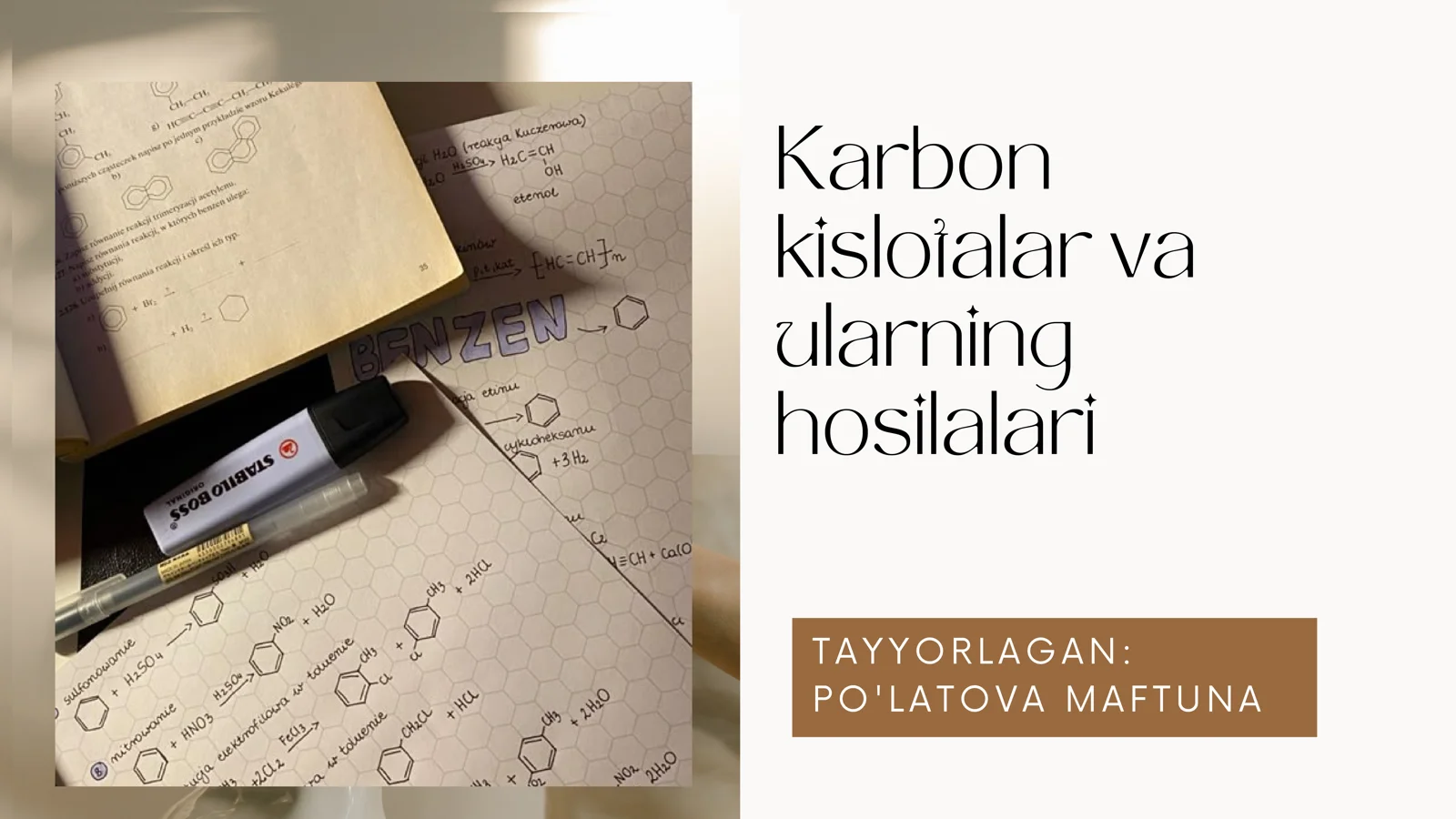 Karbon kislotalar va ularning hosilalari