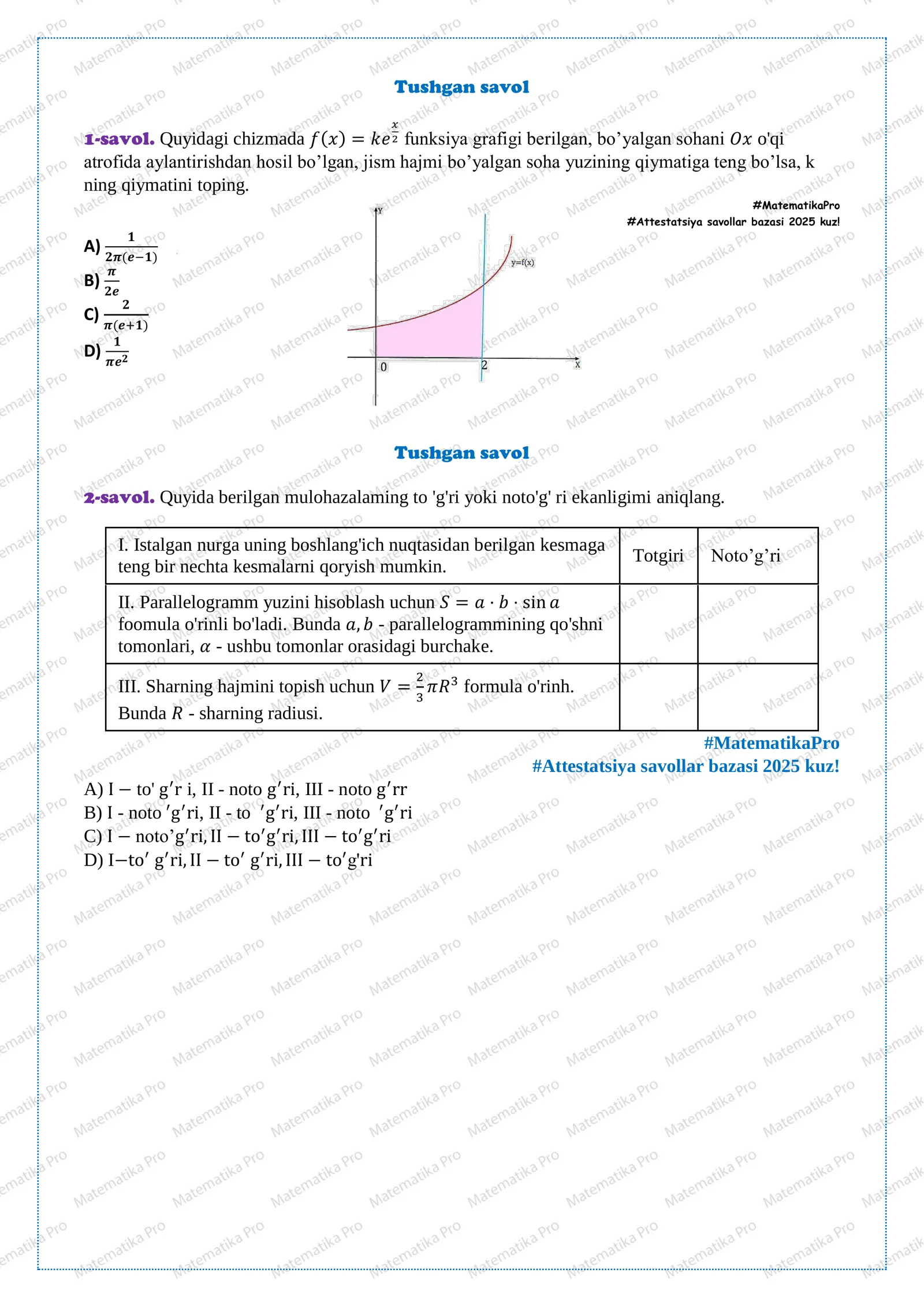 Test Matematika