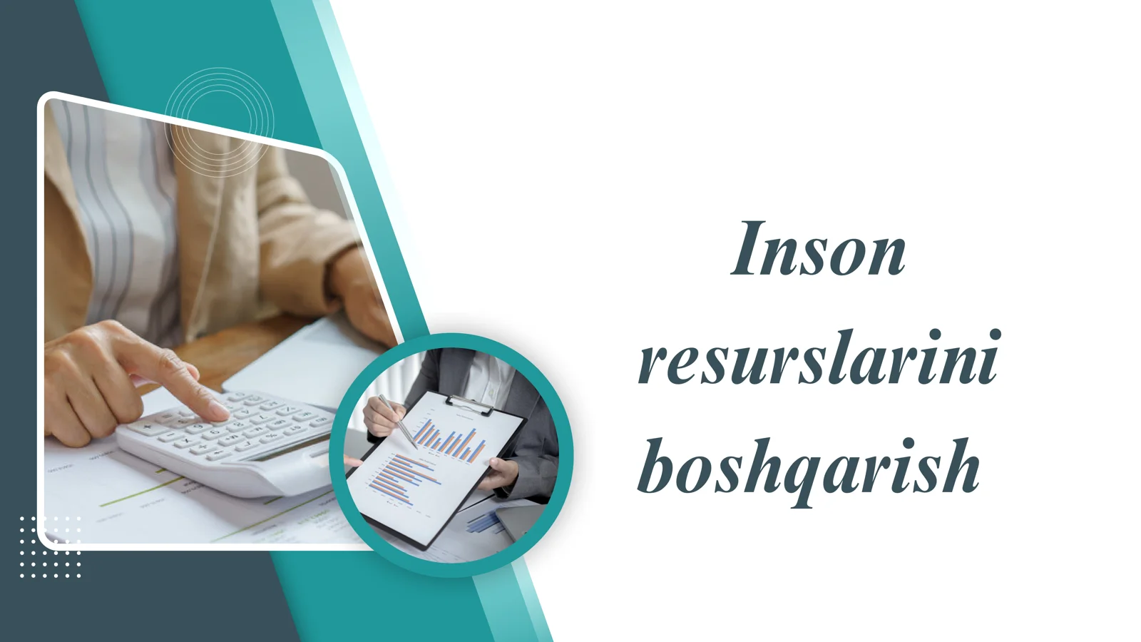 INSON RESURSLARINI KARYERASINI REJALASHTIRISH VA RIVOJLANTIRISH