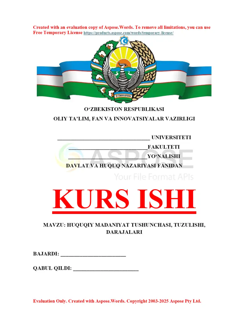 Huquqiy Madaniyat Tushunchasi, Tuzulishi, Darajalari