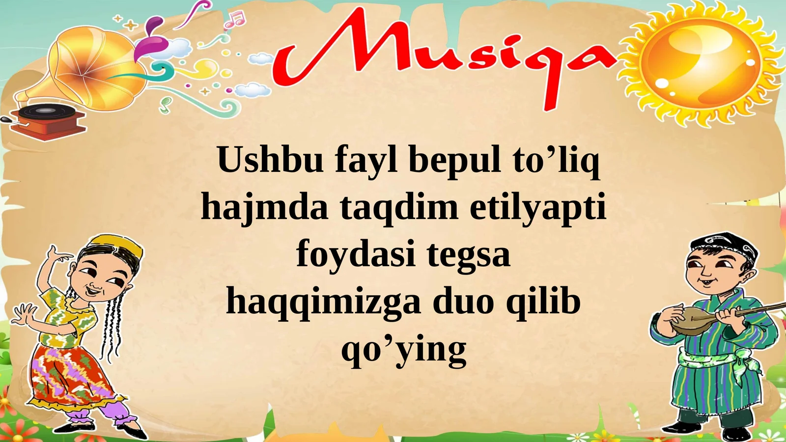 5-sinf Musiqa fanidan yillik ko'rgazmalar