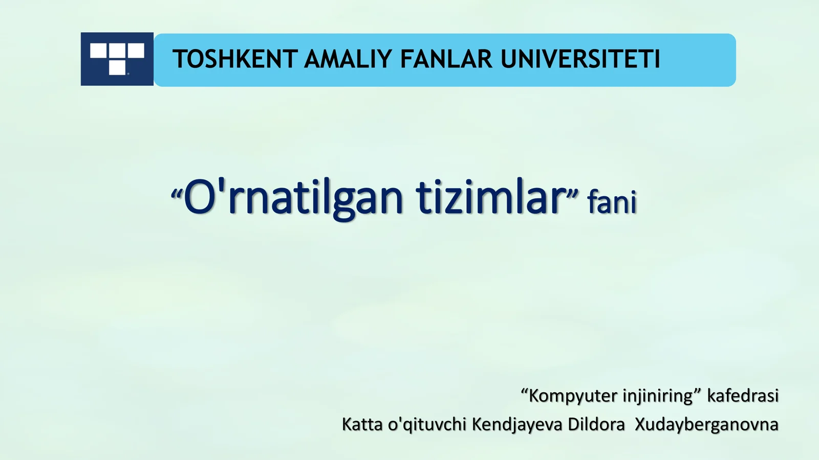 O'rnatilgan tizimlar
