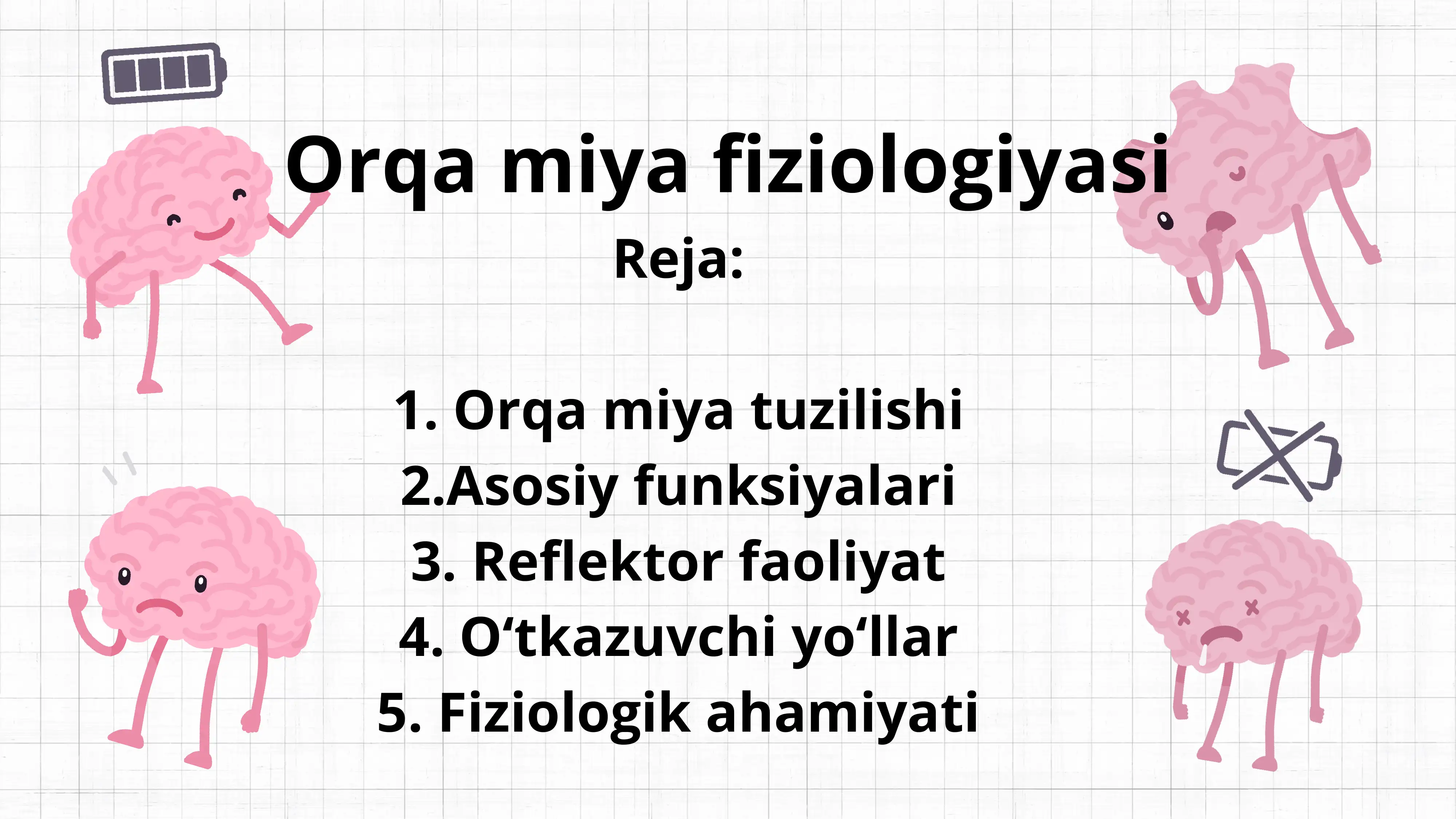 Orqa miya fiziologiyasi