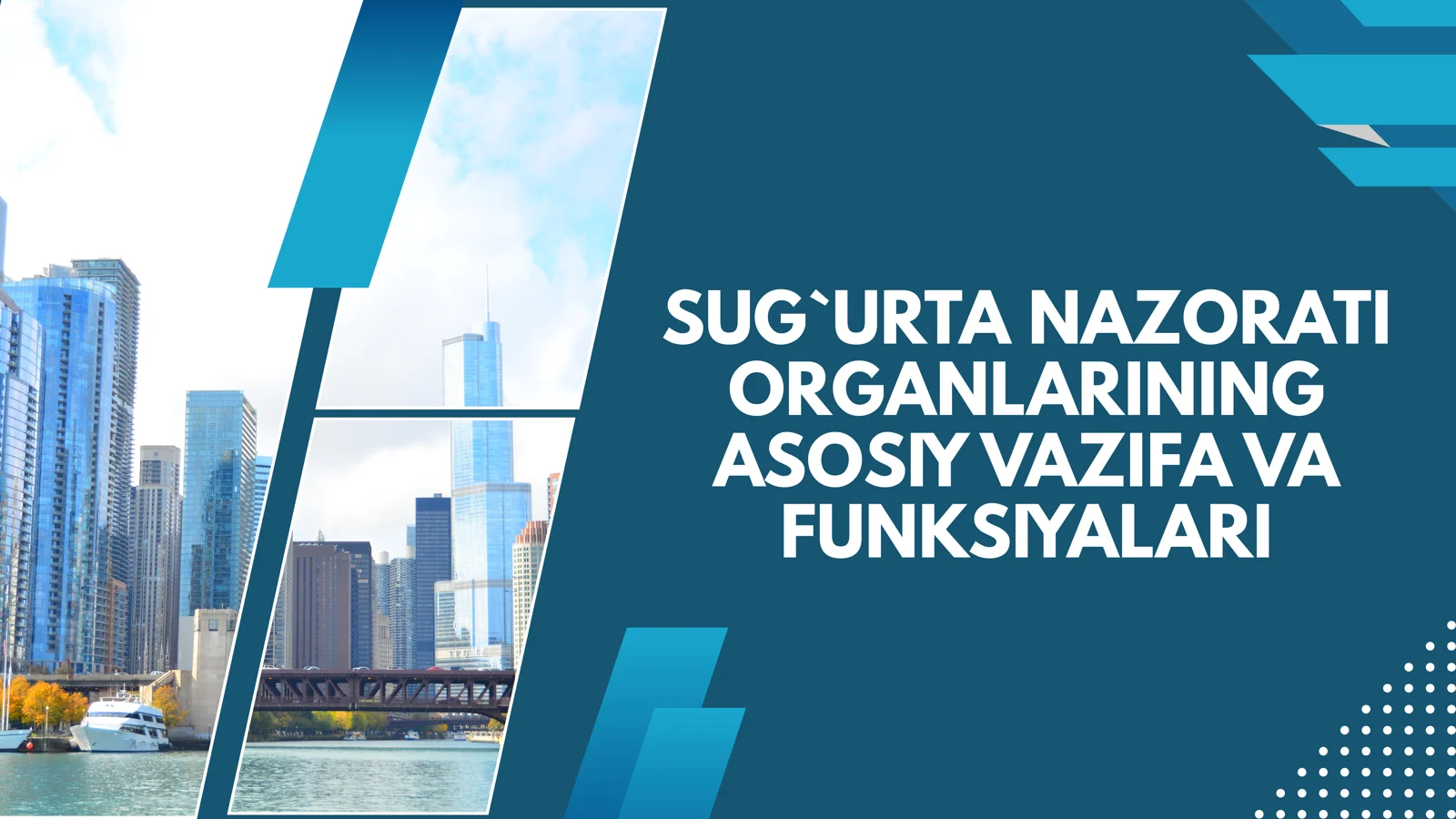 Sug`urta nazorati organlarining asosiy vazifa va funksiyalari