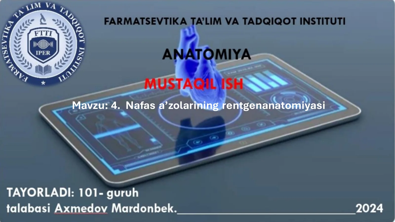 Nafas a’zolarining rentgenanatomiyasi