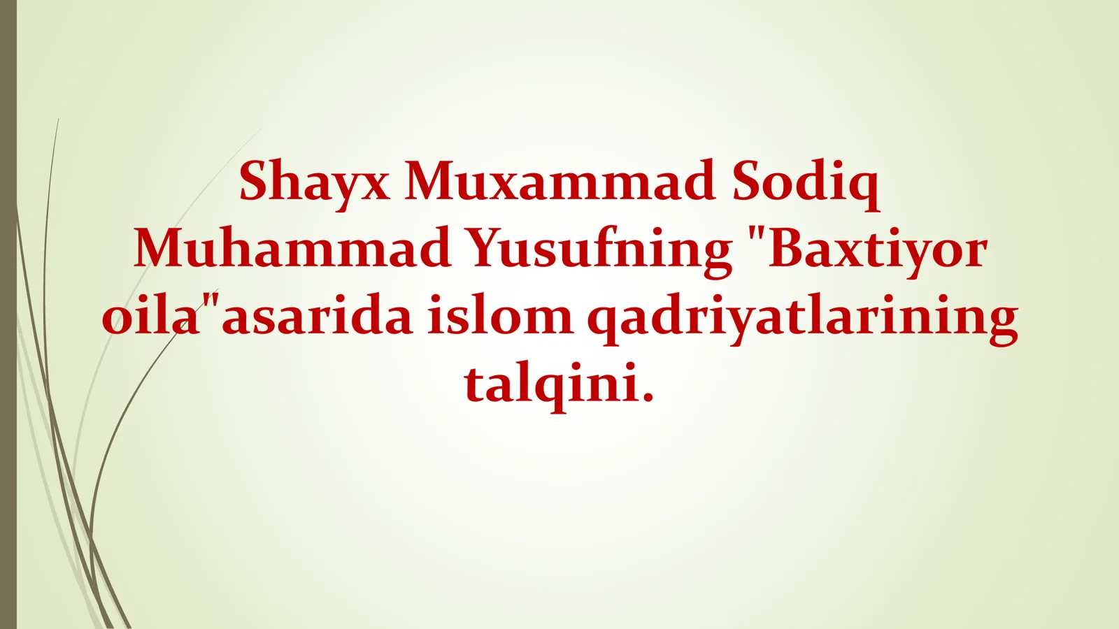 Shayx Muxammad Sodiq