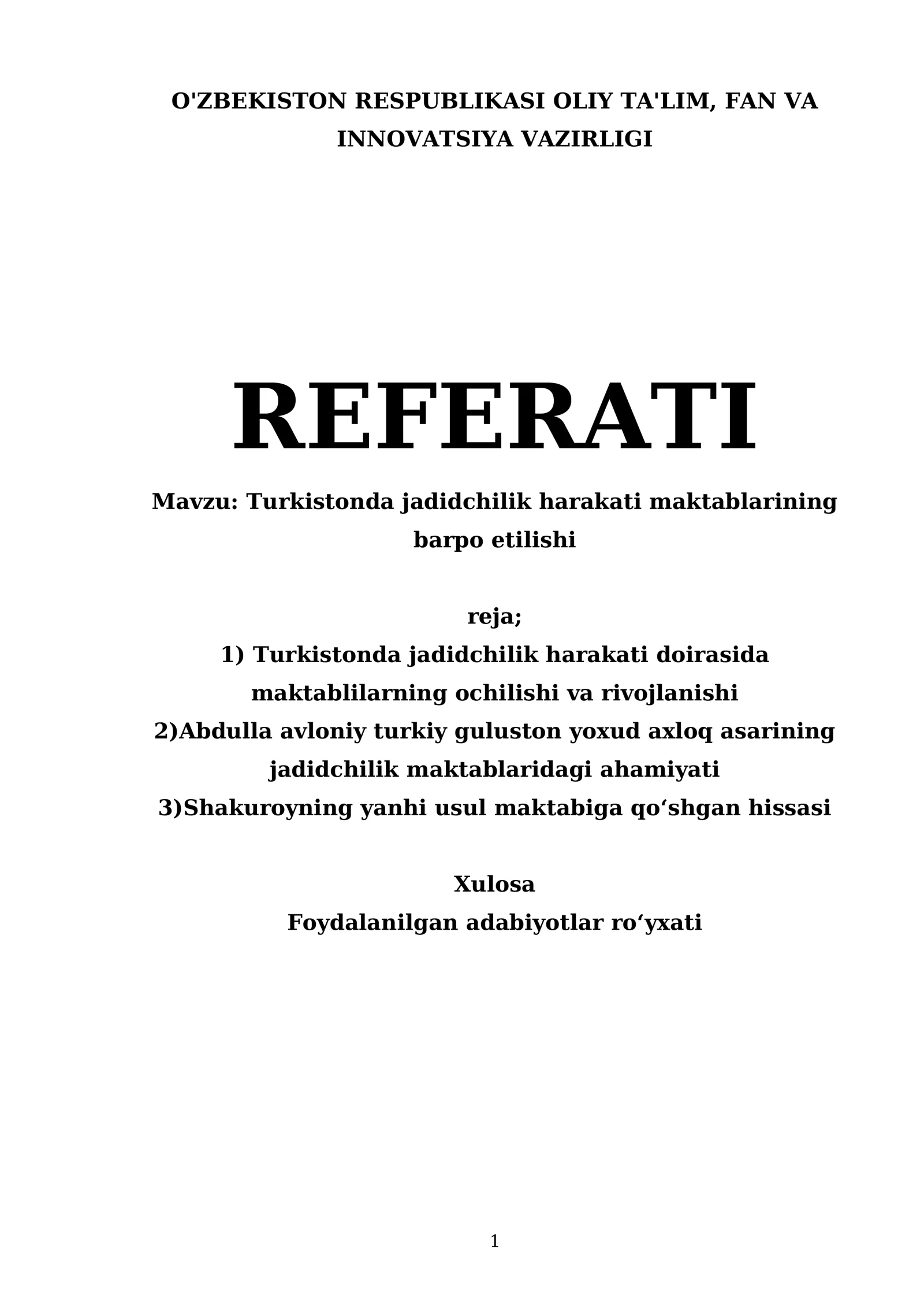 Turkistonda jadidchilik harakati maktablarining barpo etilishi