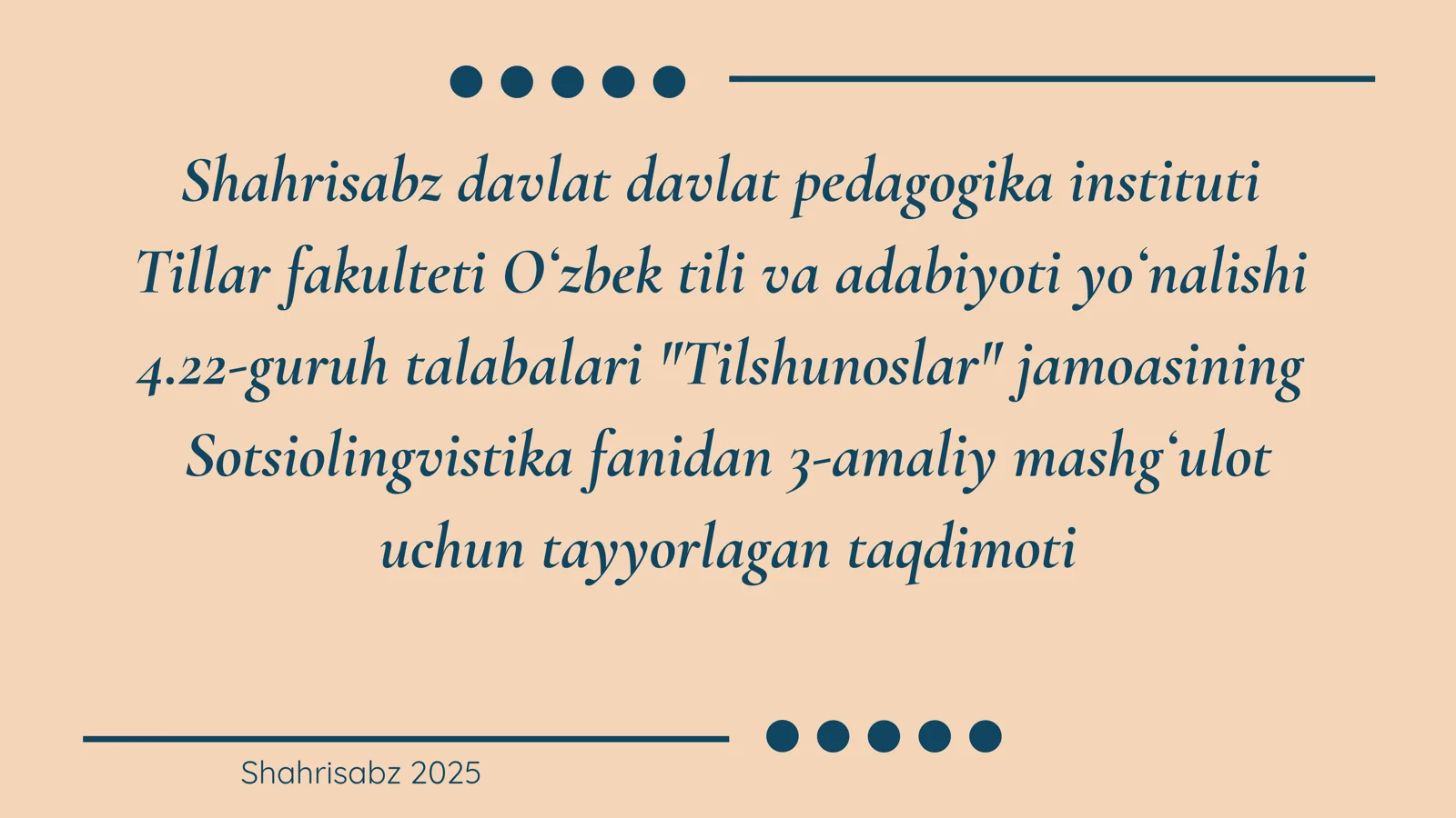 Sotiolingvistika fan sifatidagi mavqeyi