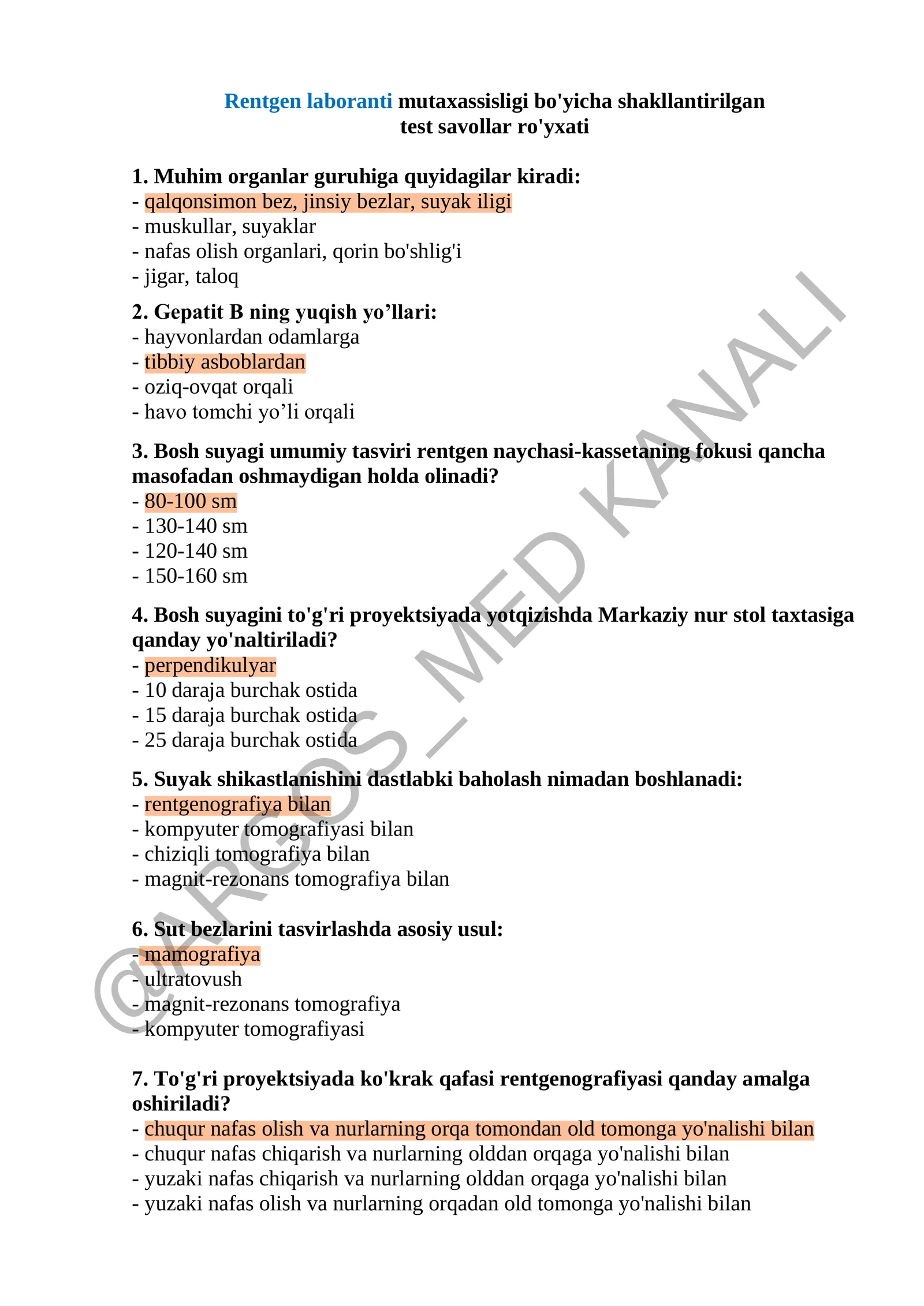 RENTGEN LABORANT JAVOBI ARGOS