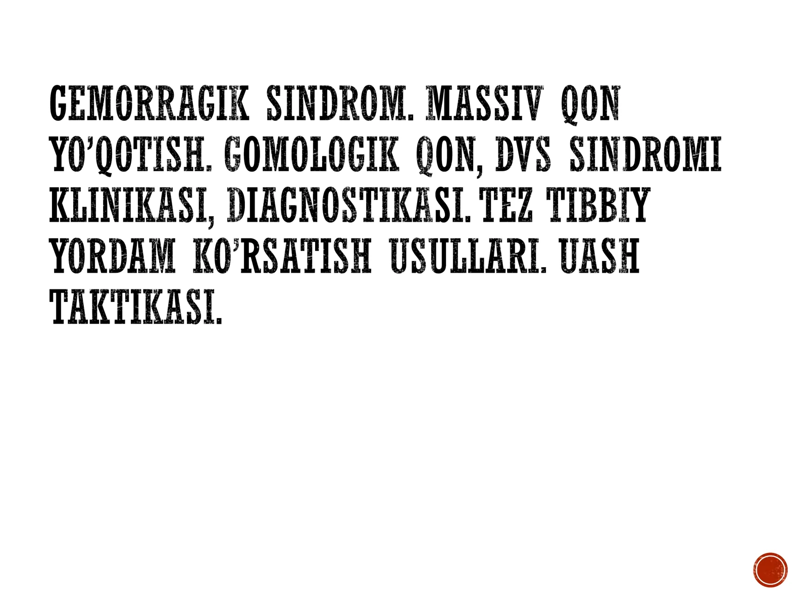 Gemorragik sindrom