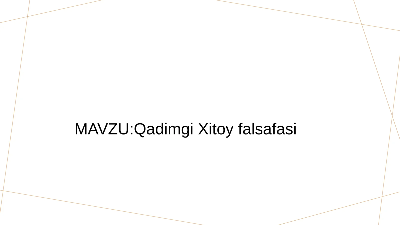Qadimgi Xitoy falsafasi