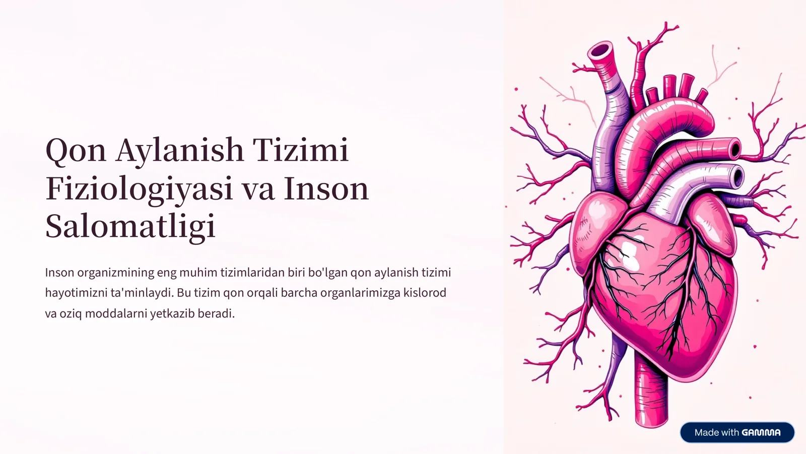 Qon Aylanish Tizimi Fiziologiyasi va Inson Salomatligi