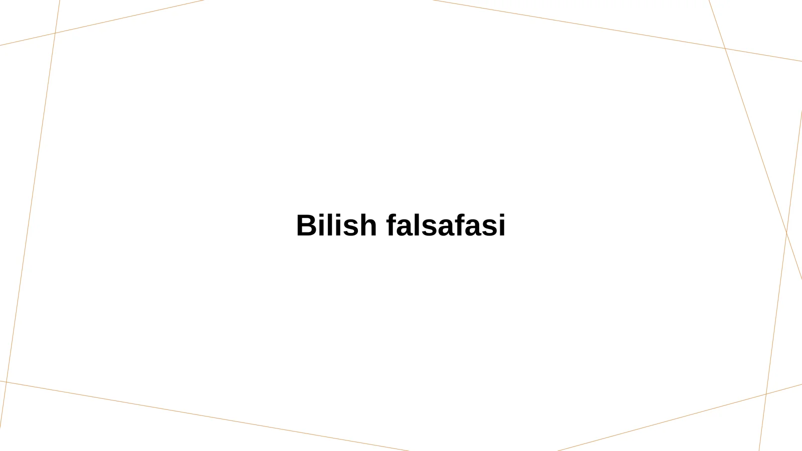 Bilish falsafasi