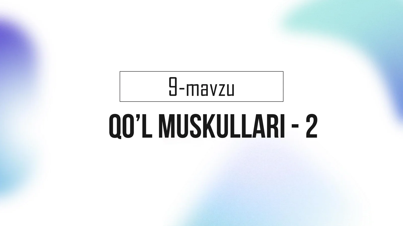 Anatomiya Qoʻl muskullari