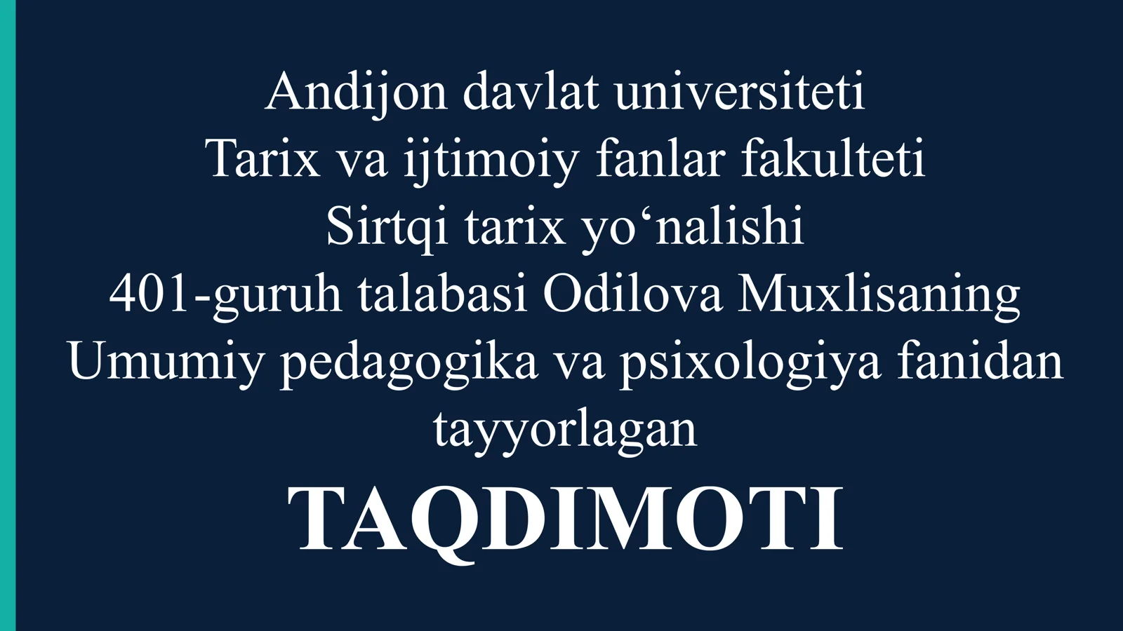 Rivojlangan xorijiy mamlakatlar da ta’lim tizimi TAQDIMOTI