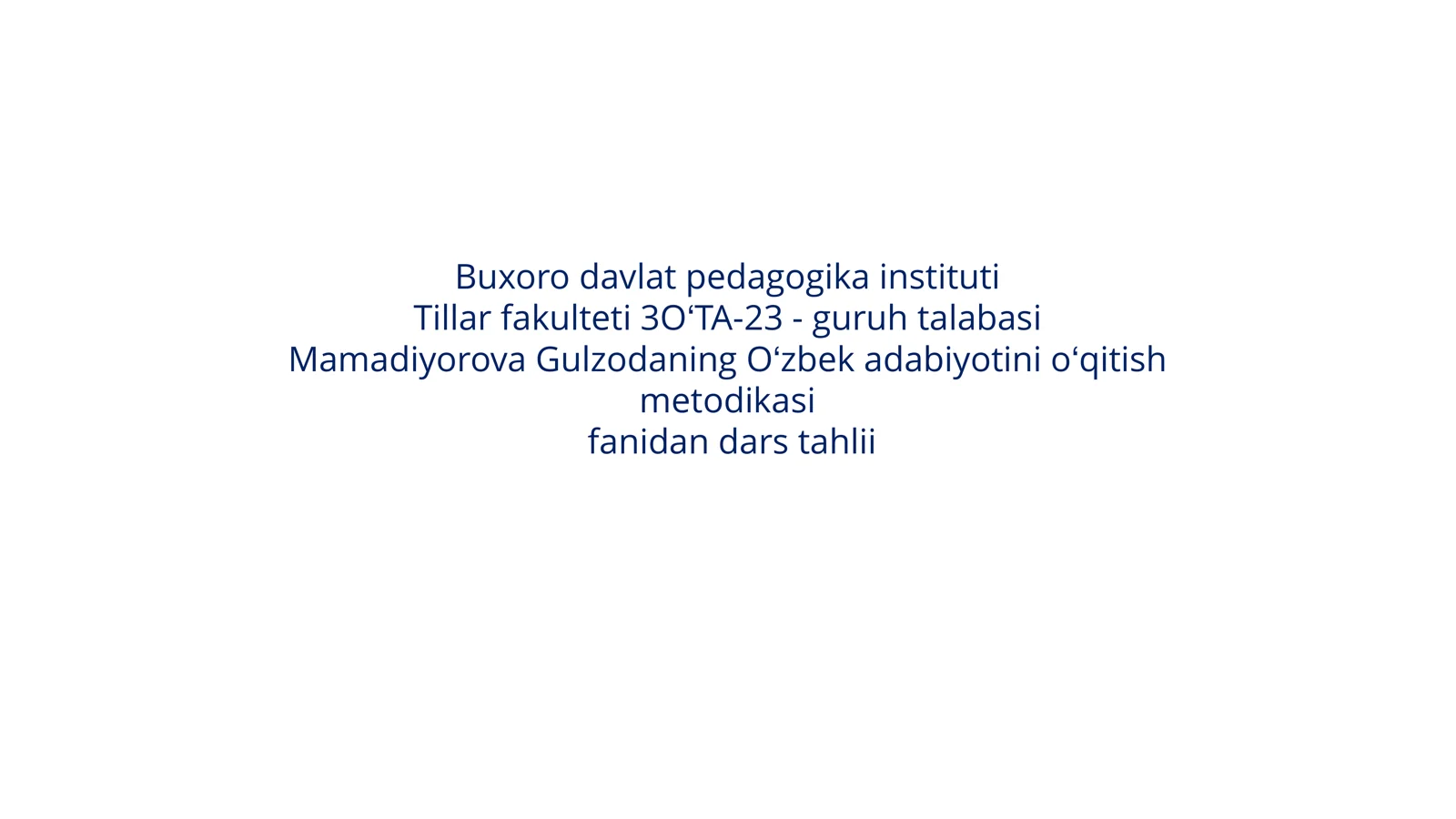 Adabiyot darslarida audiovizual va texnik vositalardan foydalanish