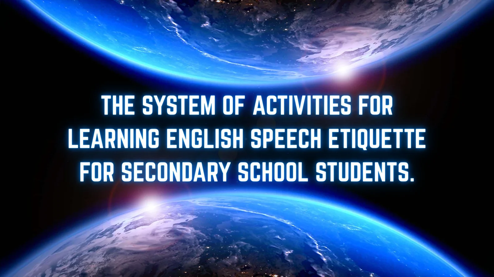English Speech Etiquette Learning