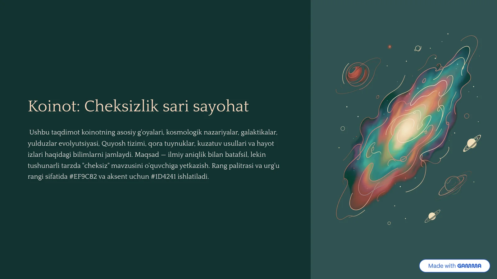 Koinot: Cheksizlik sari sayohat