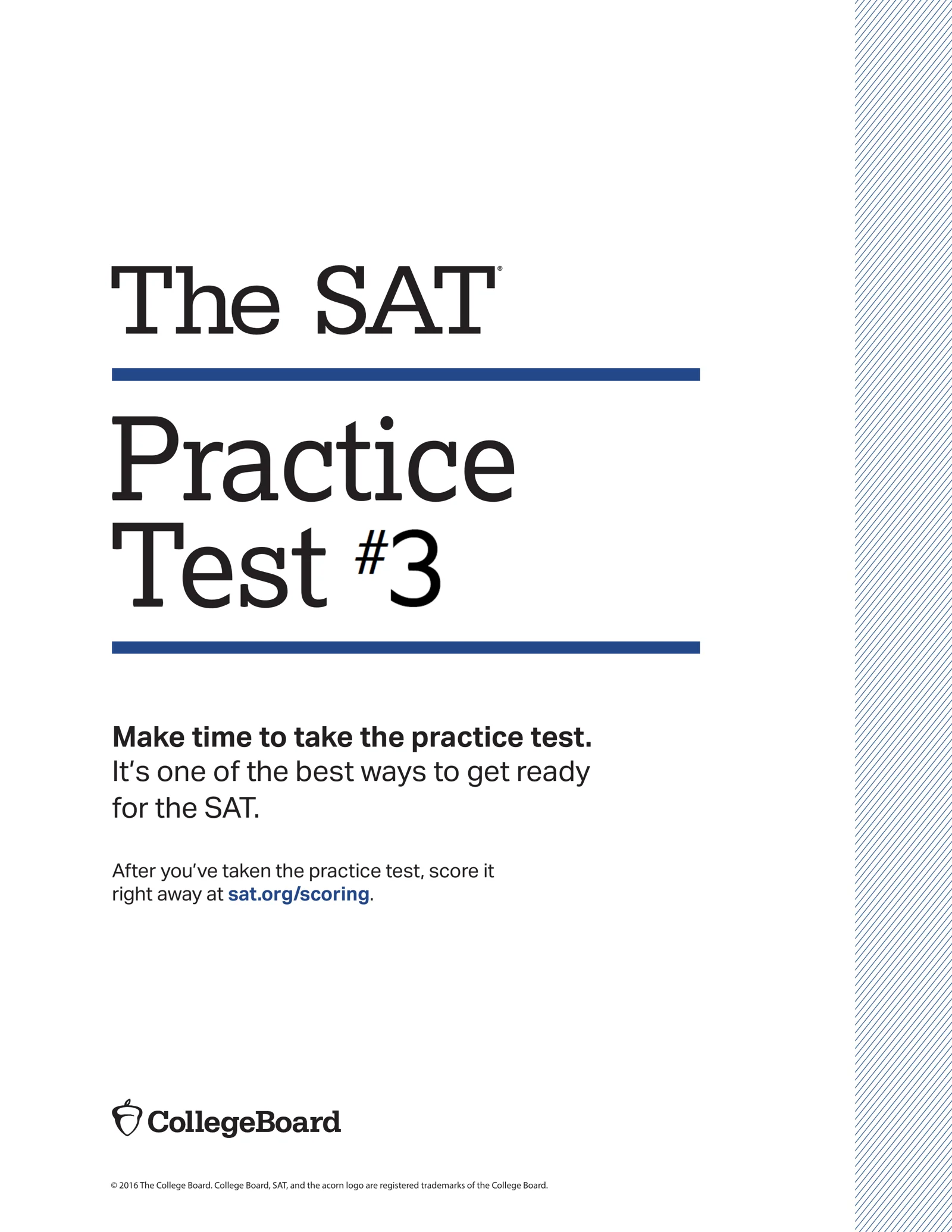 ππ THE SAT PRACTICE TEST #3 ππ β‘ OFFICIAL SAT PREPARATION PDF β‘ ββββββββββββββββββ