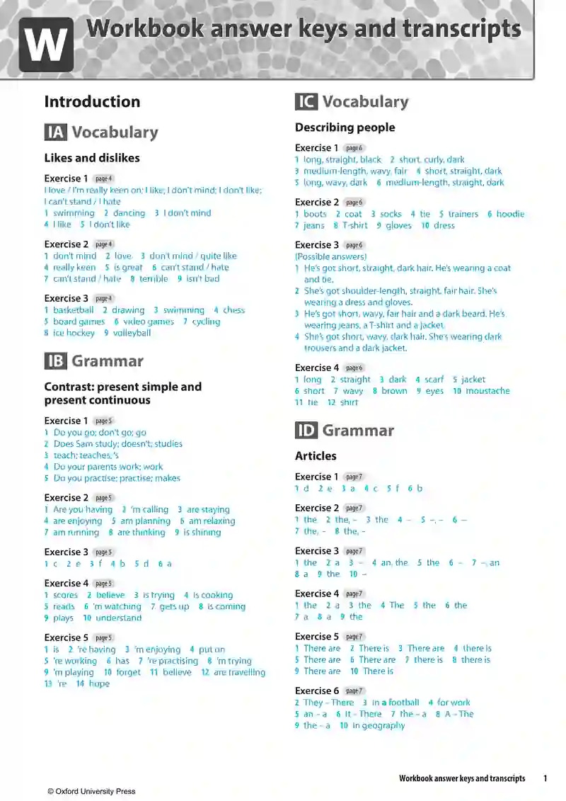 Solution pre- intermadite workbook answer key
