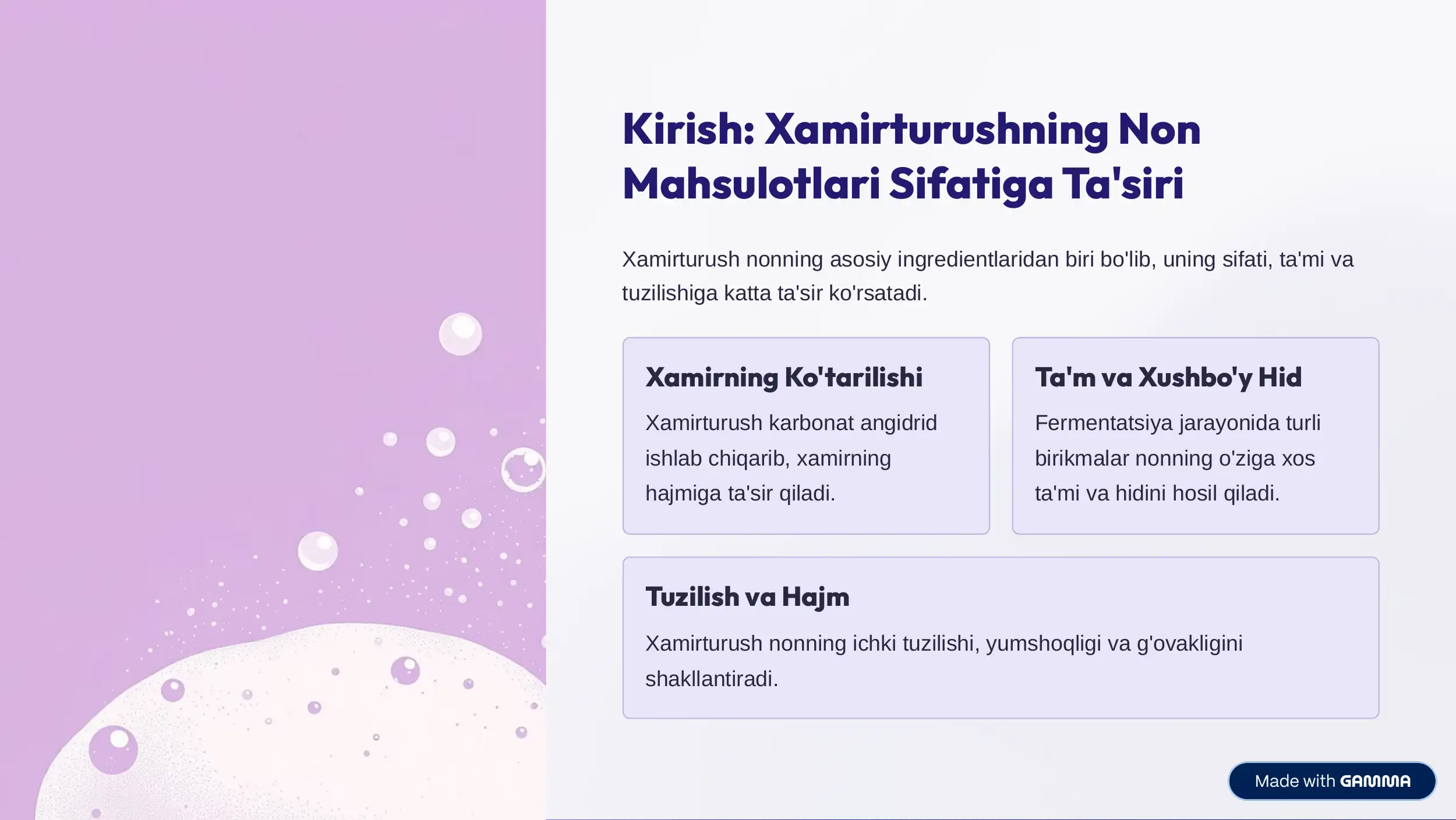 Xamirturush Non Mahsulotlari