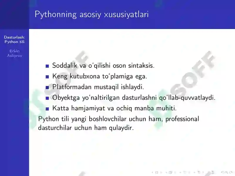 Dasturlash python