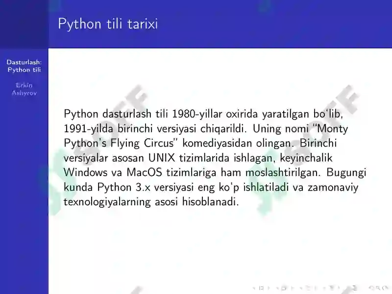 Dasturlash python