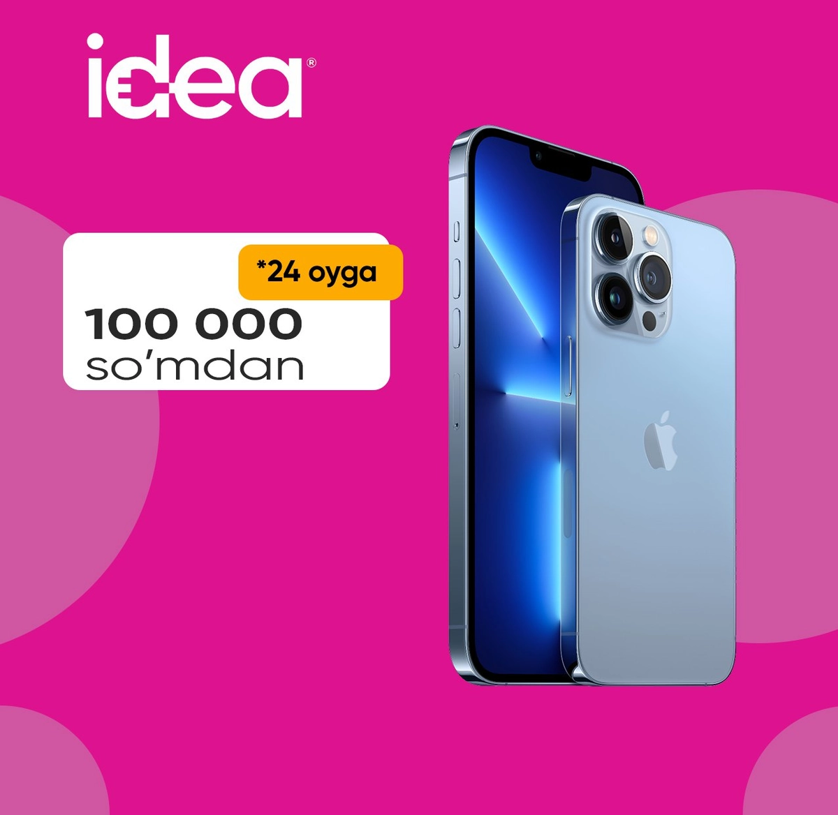 Reklma qilinadigon mahsulotlar uchun poster.