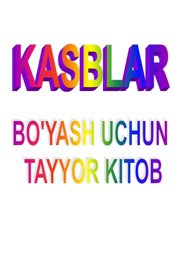 KASBLAR BO'YASH UCHUN / РАССКРАСКА