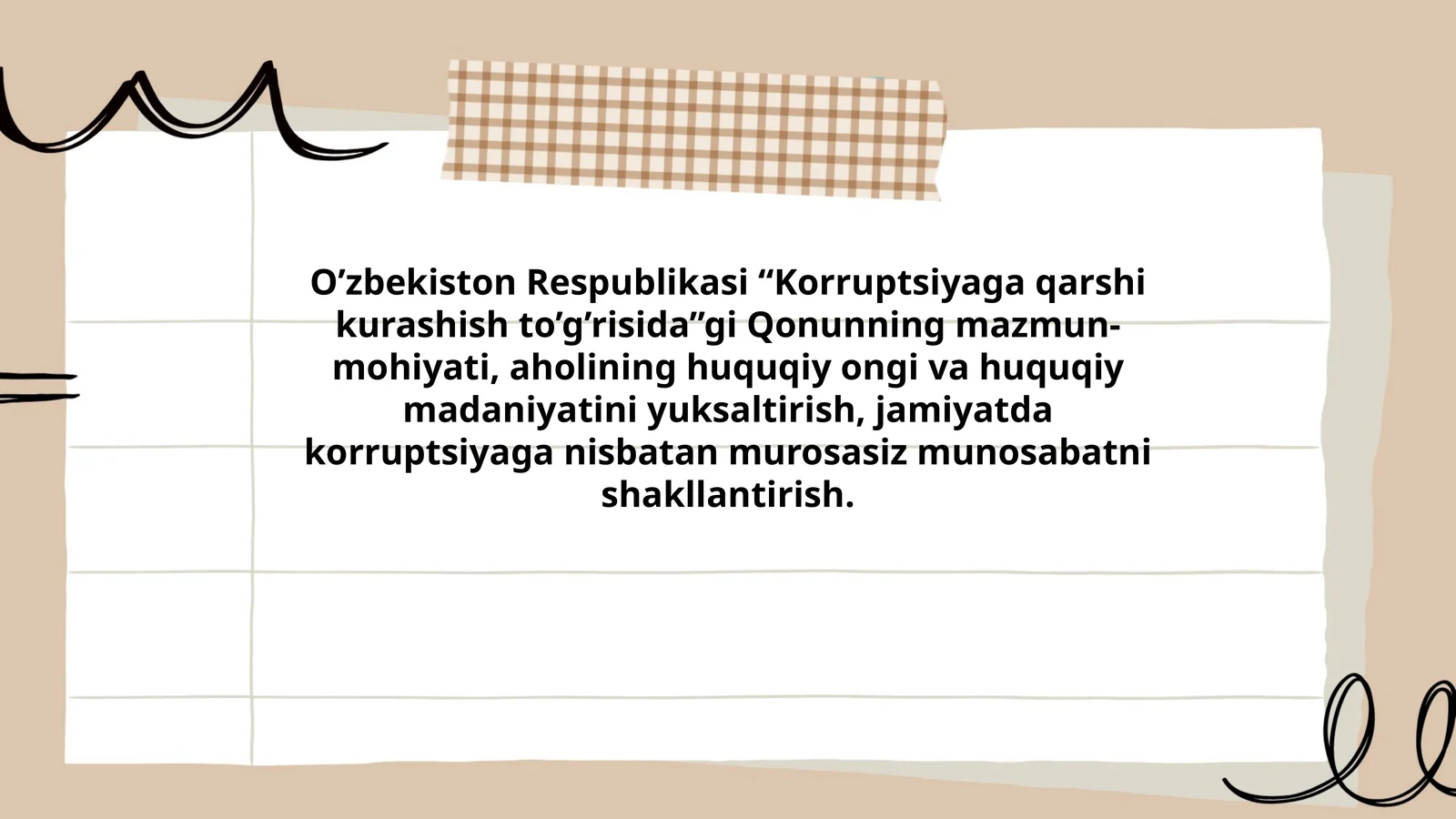 Korruptsiyaga qarshi kurashish to’g’risida Qonun