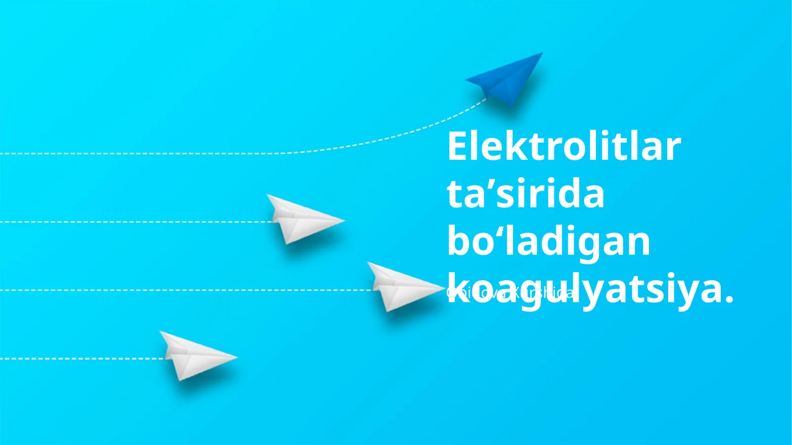 Turli Elektrolitlarning Koagulyatsiyaga Ta'siri