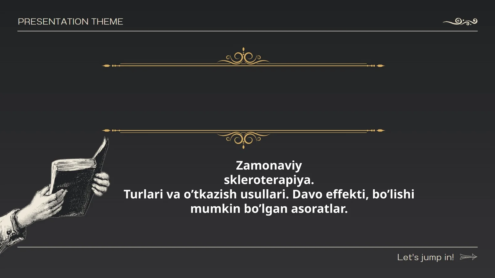 Zamonaviy skleroterapiya. Turlari va oʼtkazish usullari. Davo effekti, boʼlishi mumkin boʼlgan asoratlar