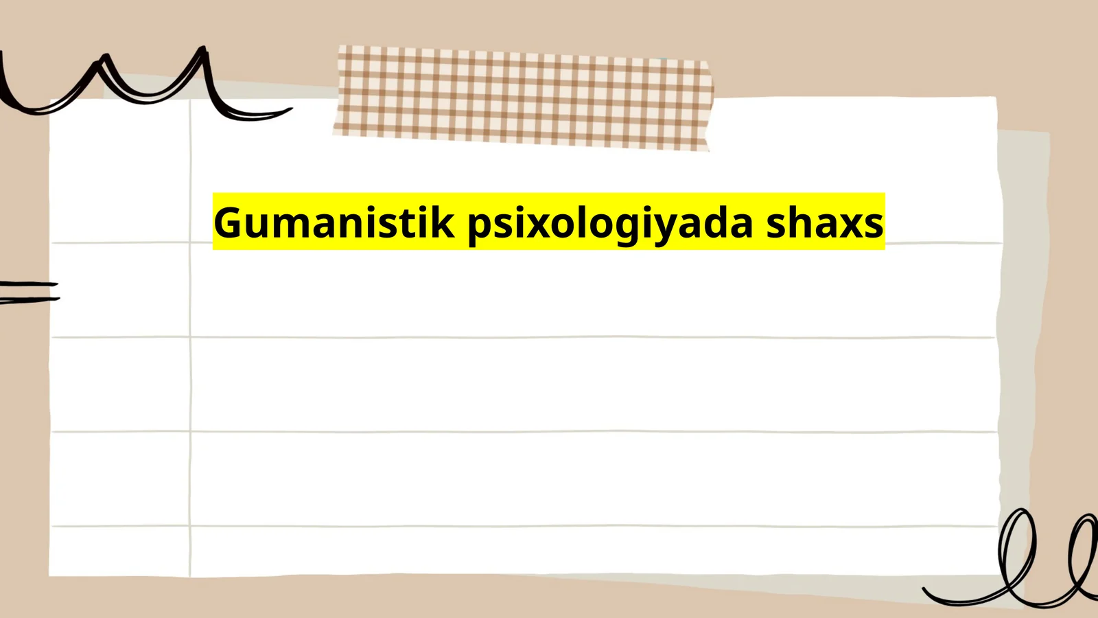 Gumanistik psixologiyada shaxs
