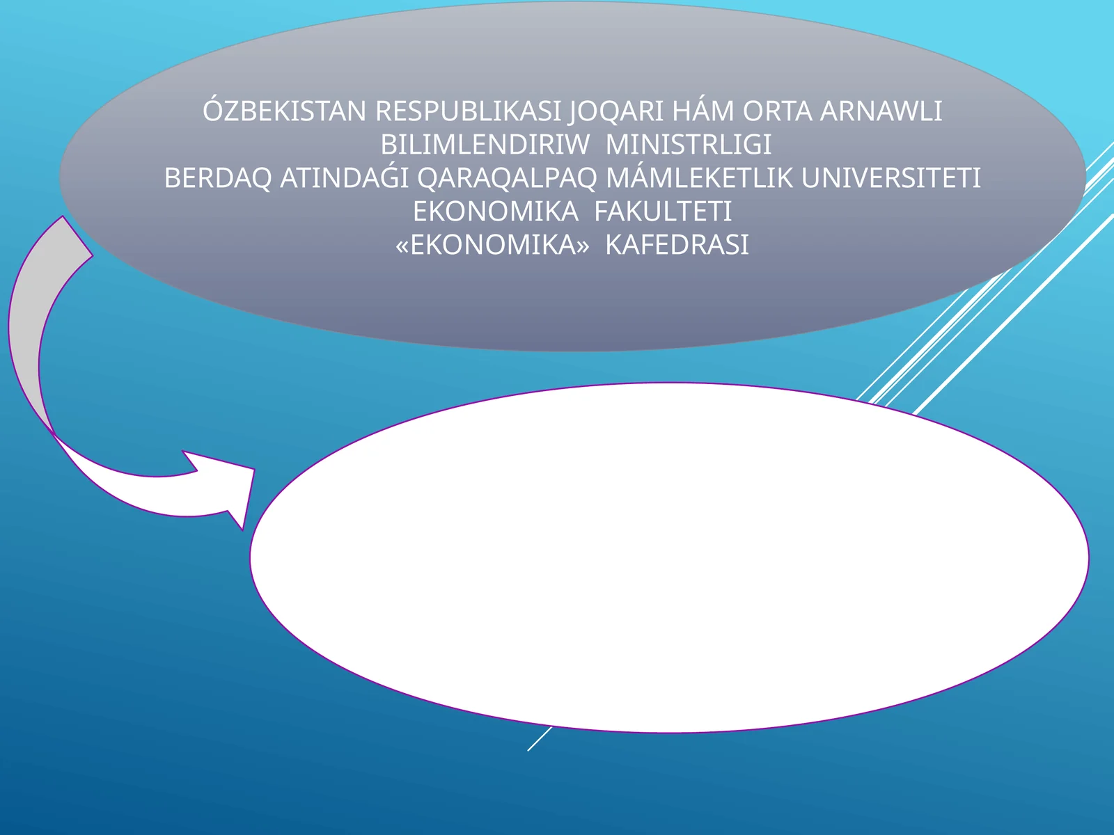 Ekonomika bilim baǵdarınıń 4 - kurs studenti